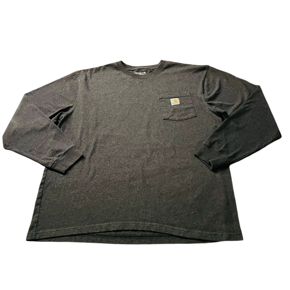 CARHARTT MENS GRAY LONG SLEEVE LOOSE FIT T-SHIRT SIZE XL